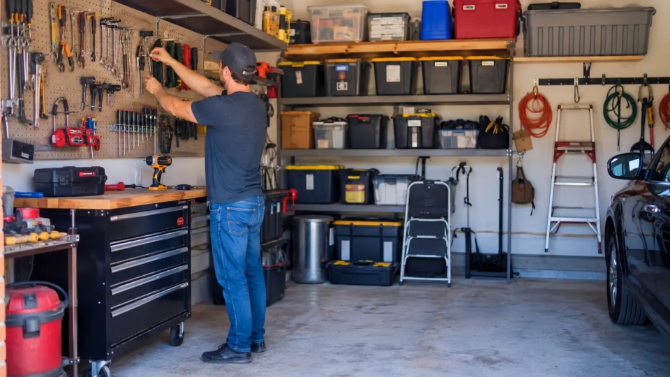Messy Garage Storage - Organize Tools Without Adding Cabinets