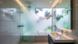 Cloudy Shower Glass - Clear Mineral Film More Easily