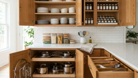 Messy Utility Cabinets - Organize Supplies for Quick Access